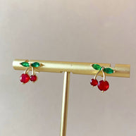 Cherry Red Style Earrings
