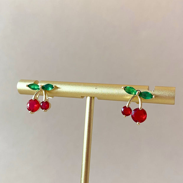 Cherry Red Style Earrings