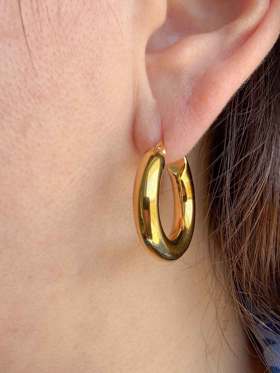 Big Golden Plain Steel Hoops
