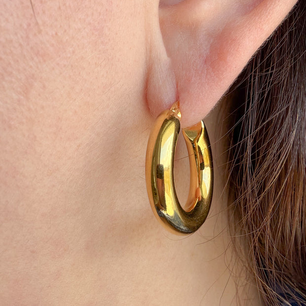 Big Golden Plain Steel Hoops