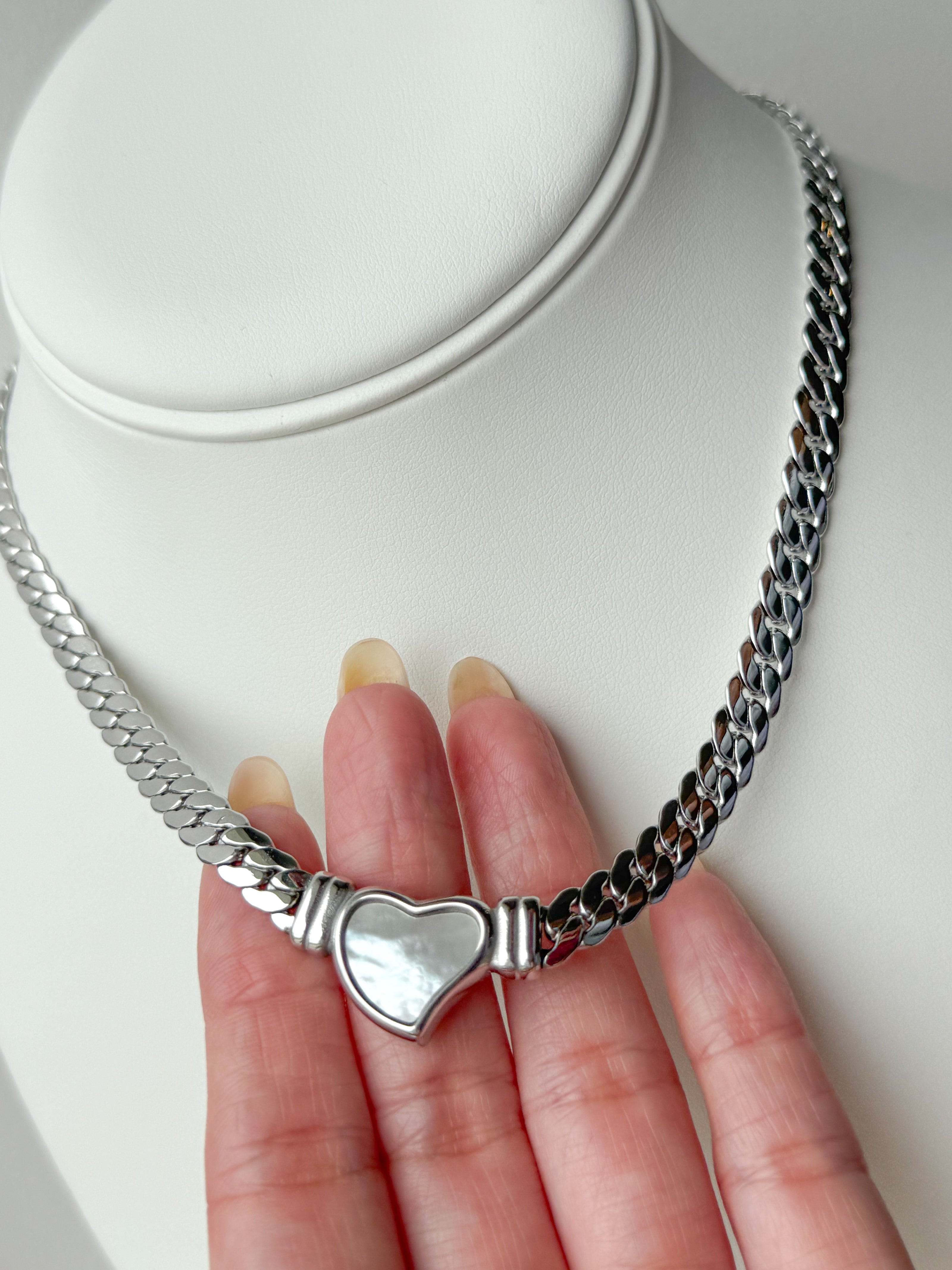 Silver Steel Style Necklace