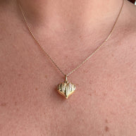 Dainty Chain 14k Solid Gold Necklace with medium heart