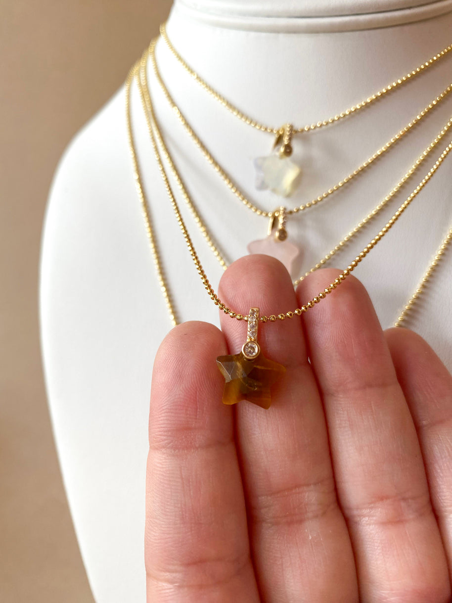 Stars Colorful Gems 💎 Adjustable Necklaces