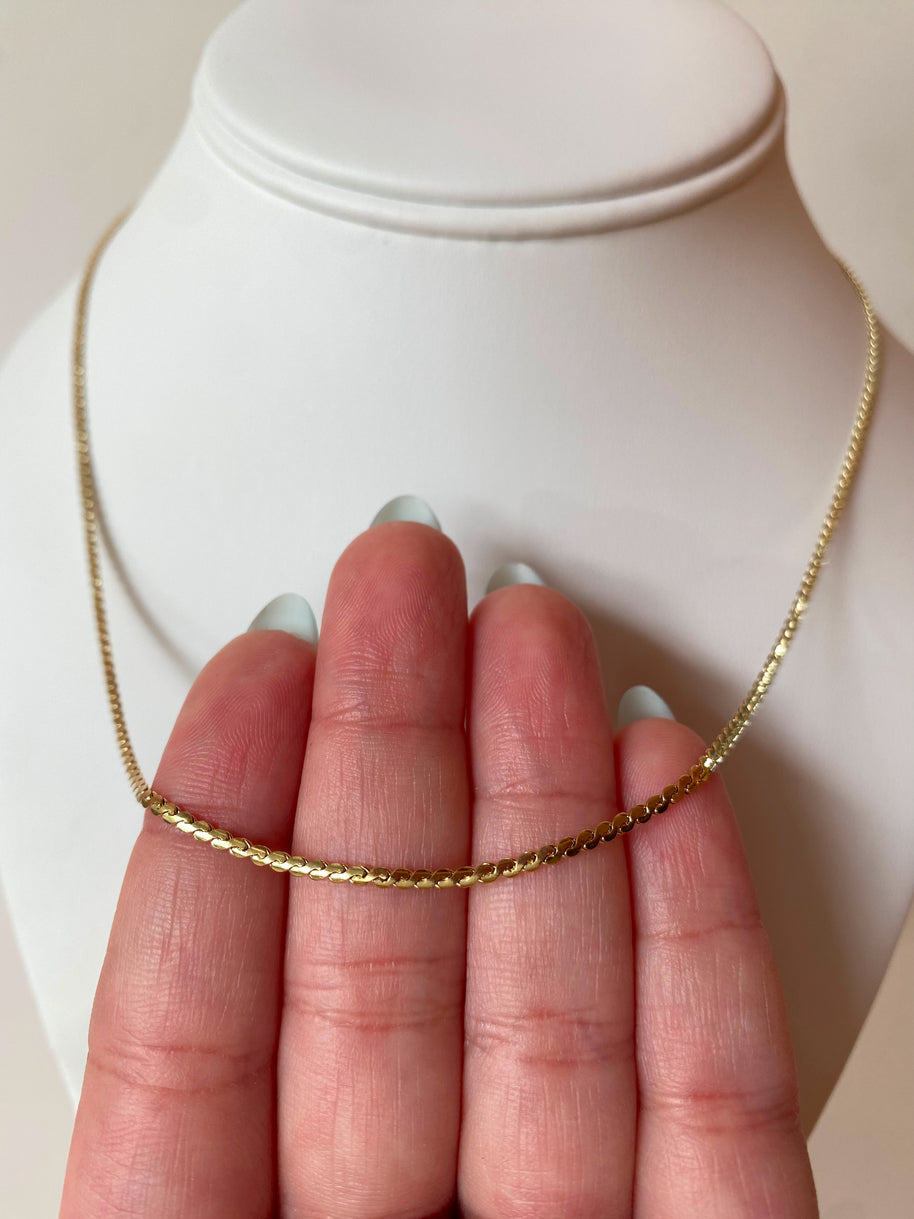 Plain Golden Rigid Style Chain