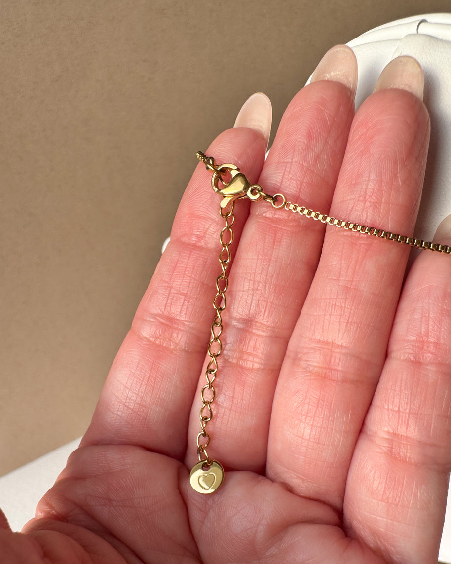 3 Gold Hearts Steel Necklace