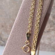 Bismark Chinese Fabric 18k Solid Gold Necklace