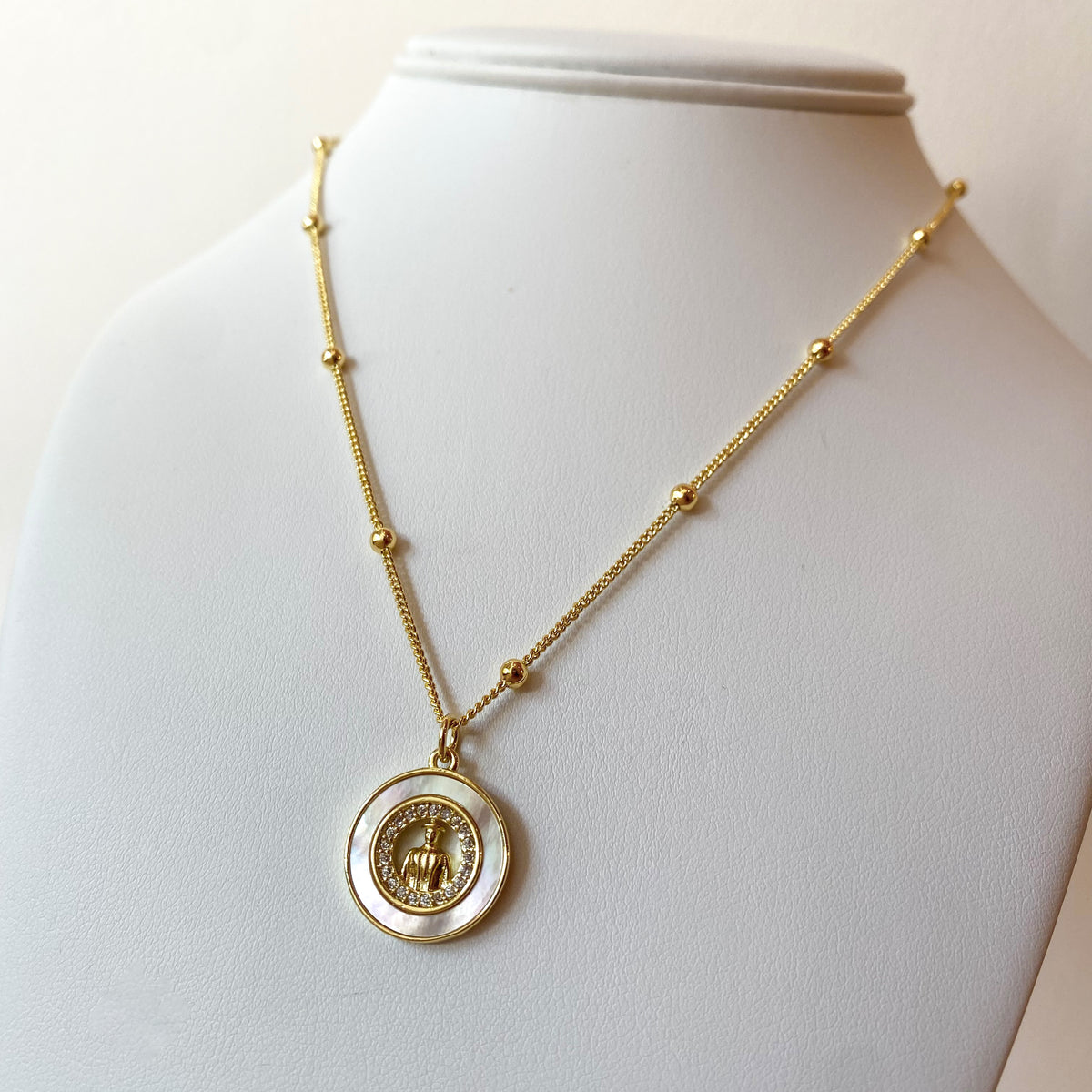 Jose Gregorio Hernandez Circular Medal Necklace