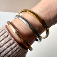 Golden, Silver & Rose Gold Plain Bangle Bracelet