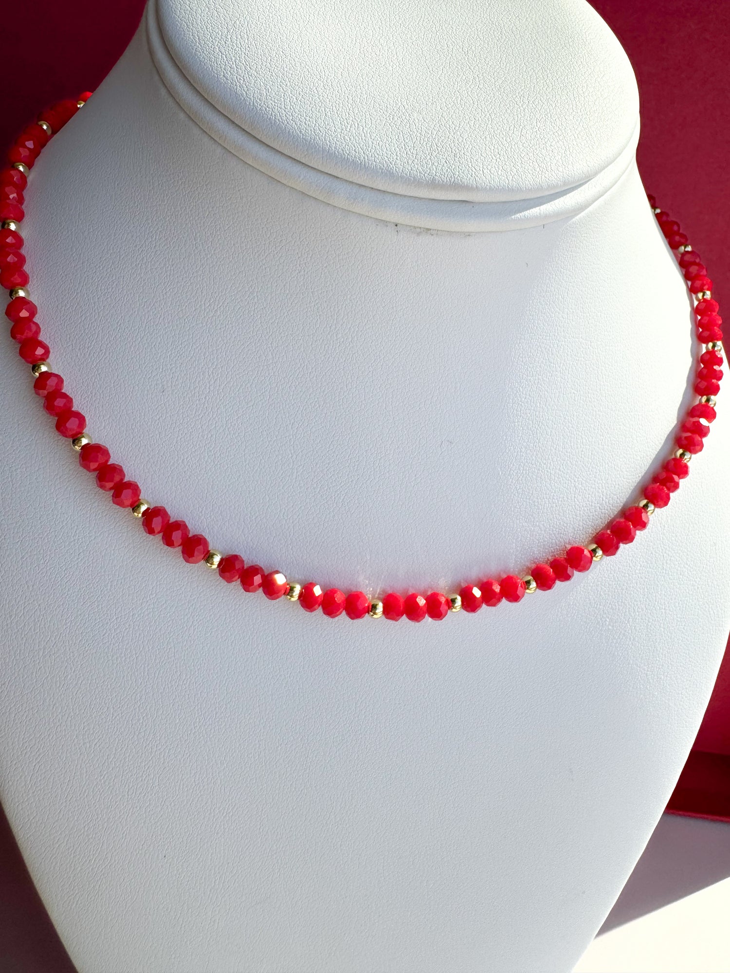 Cadena Beads Rojos