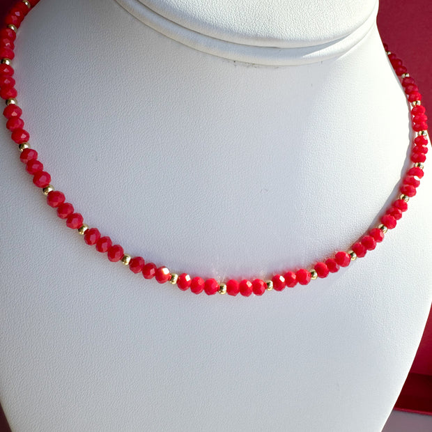 Cadena Beads Rojos