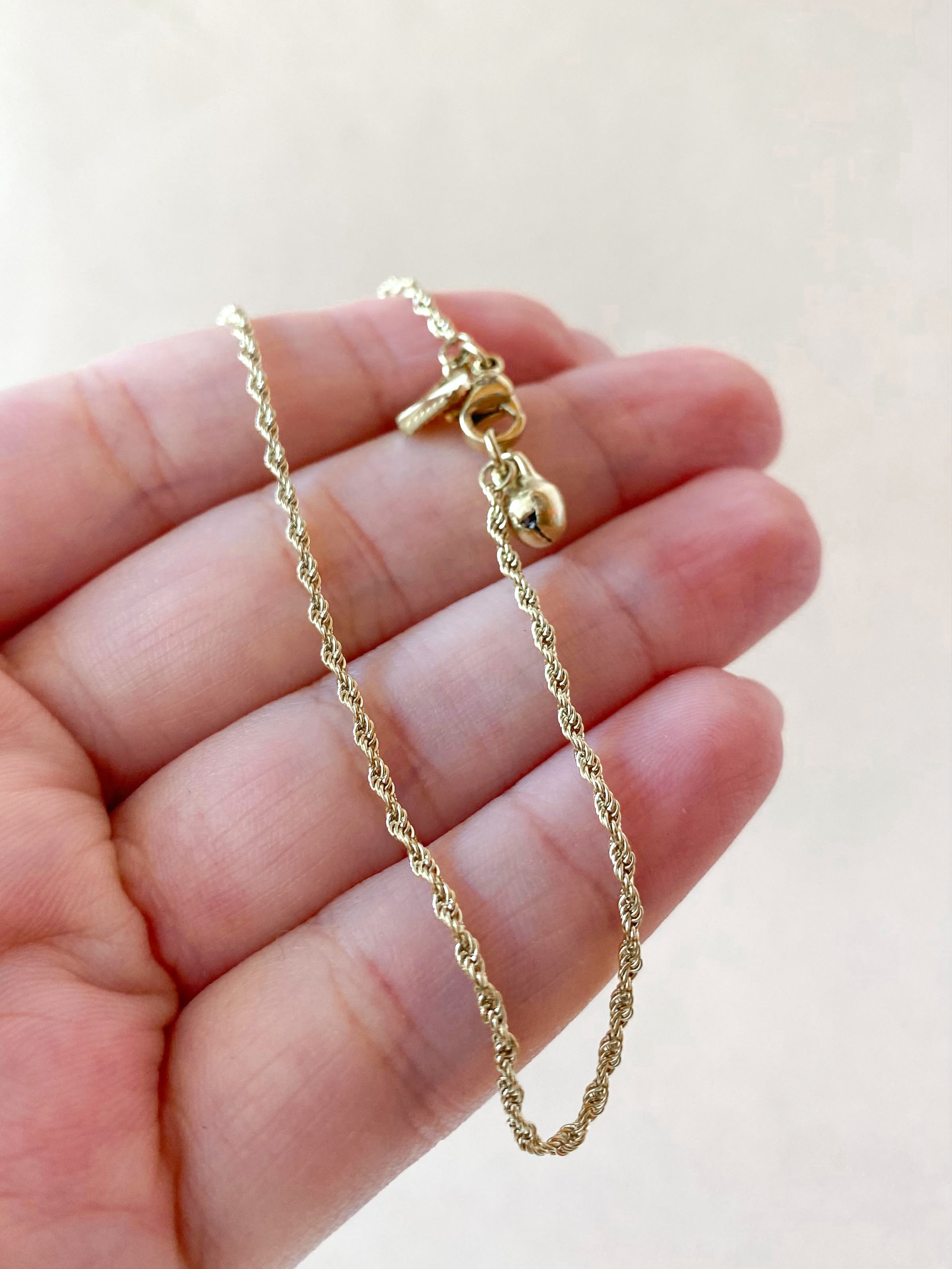 Rope Chain Golden Style Anklet