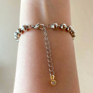 Silver & Gold Big Heart Bracelet
