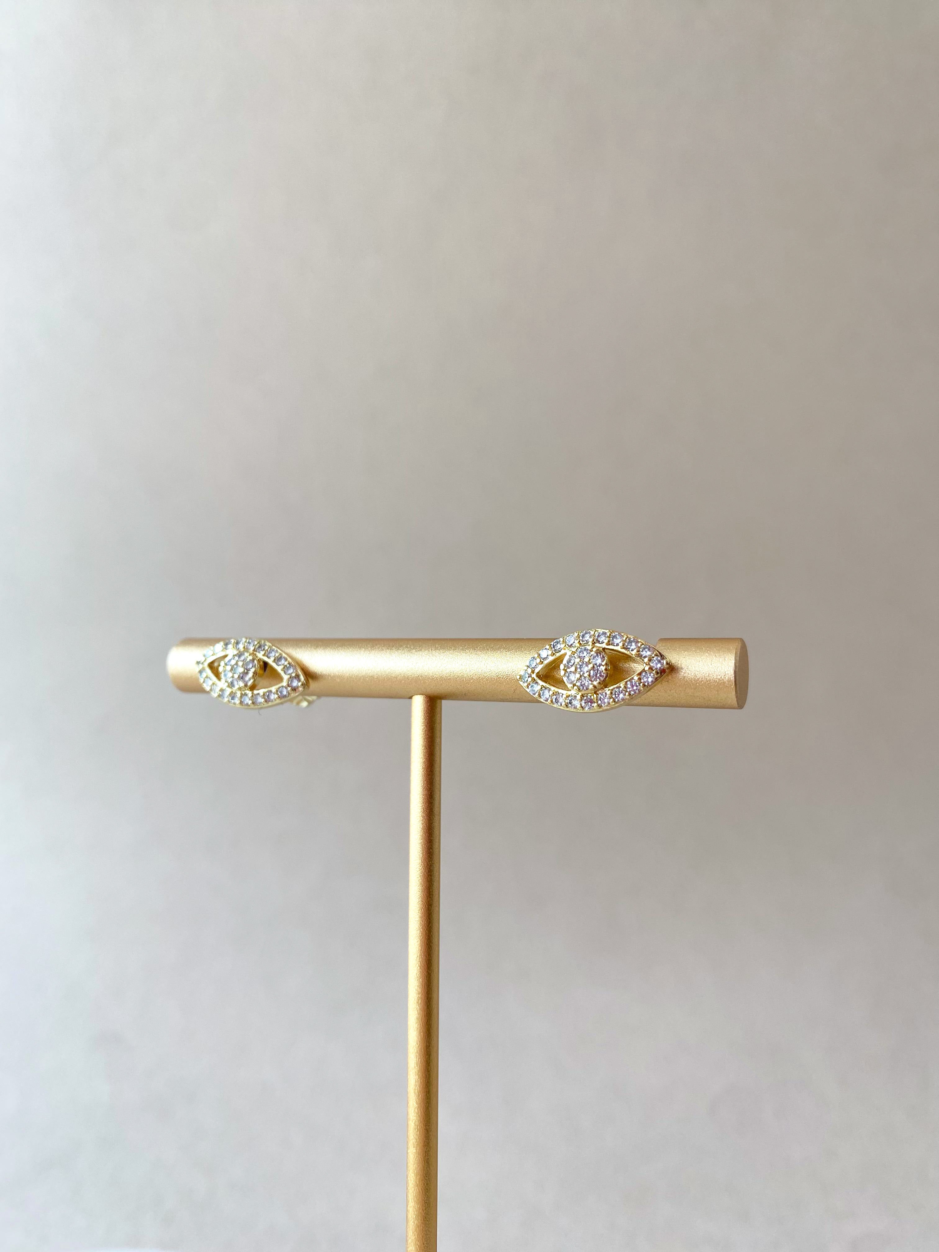 Evil Eye 🧿 Crystal Style Topito Earrings