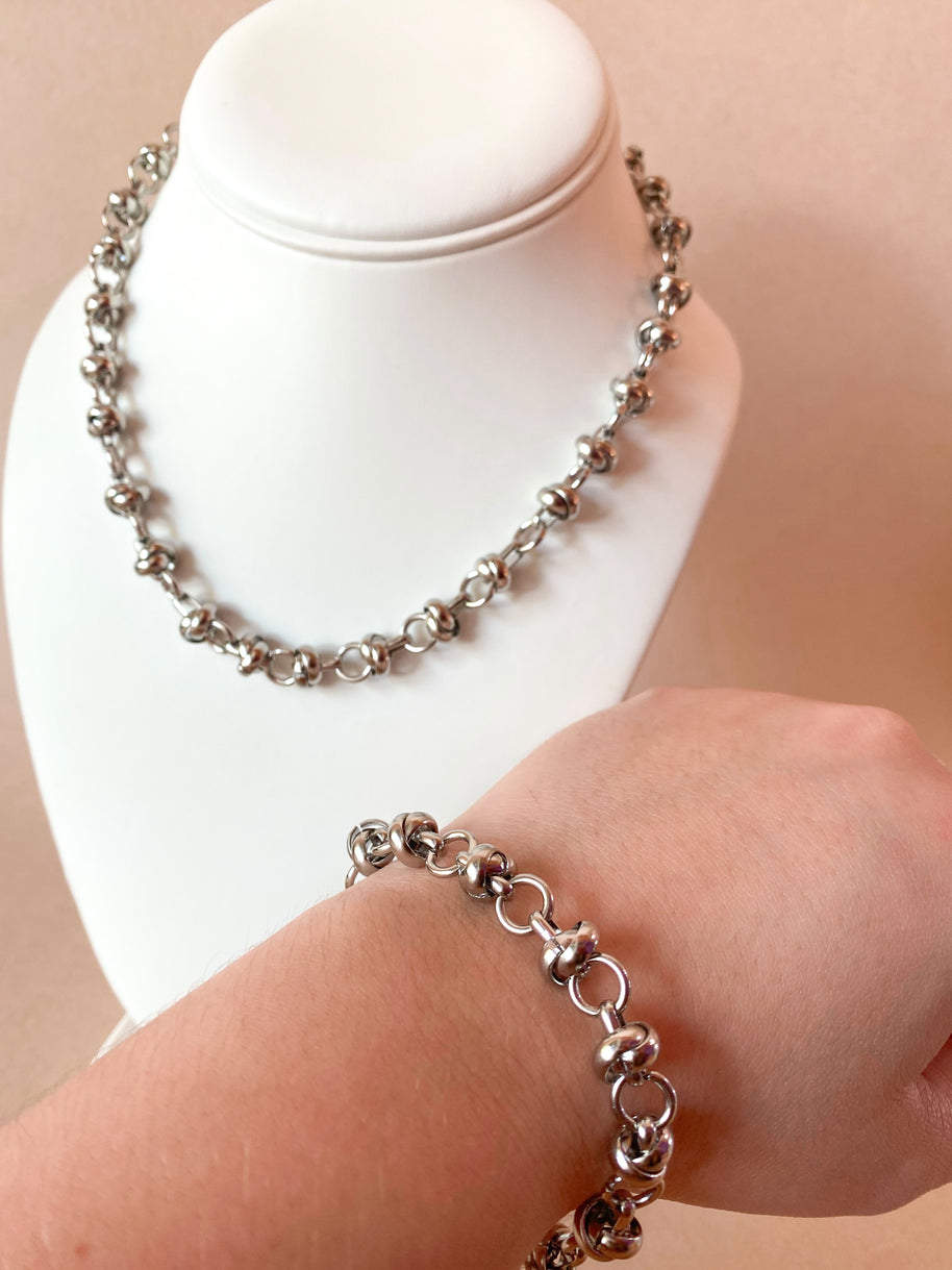 Silver Links Steel Necklace or Bracelet