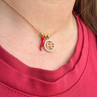 Cadena Ajustable Cuernito Rojo + FE