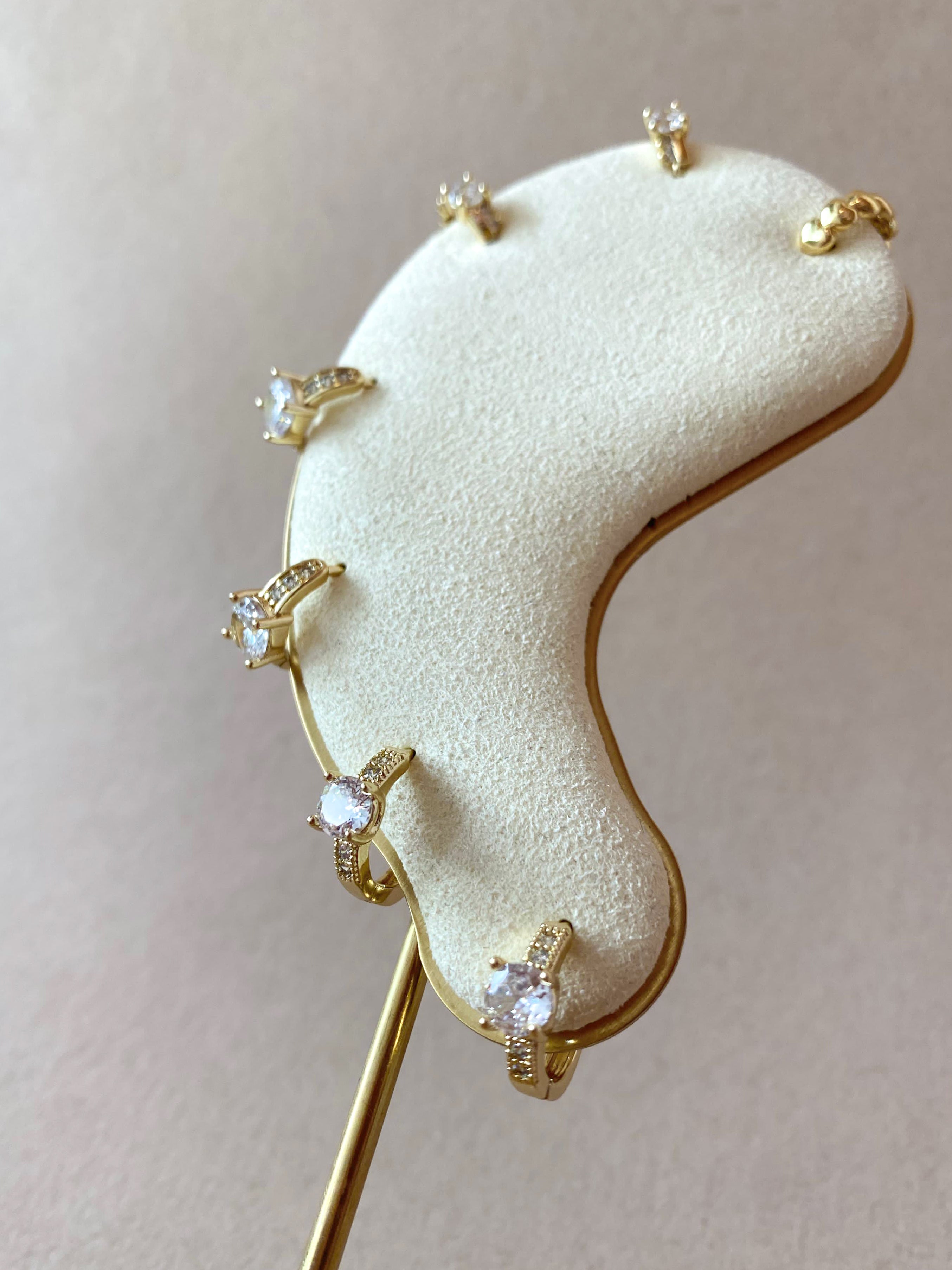 Big, Medium and Little Zircons Hoops