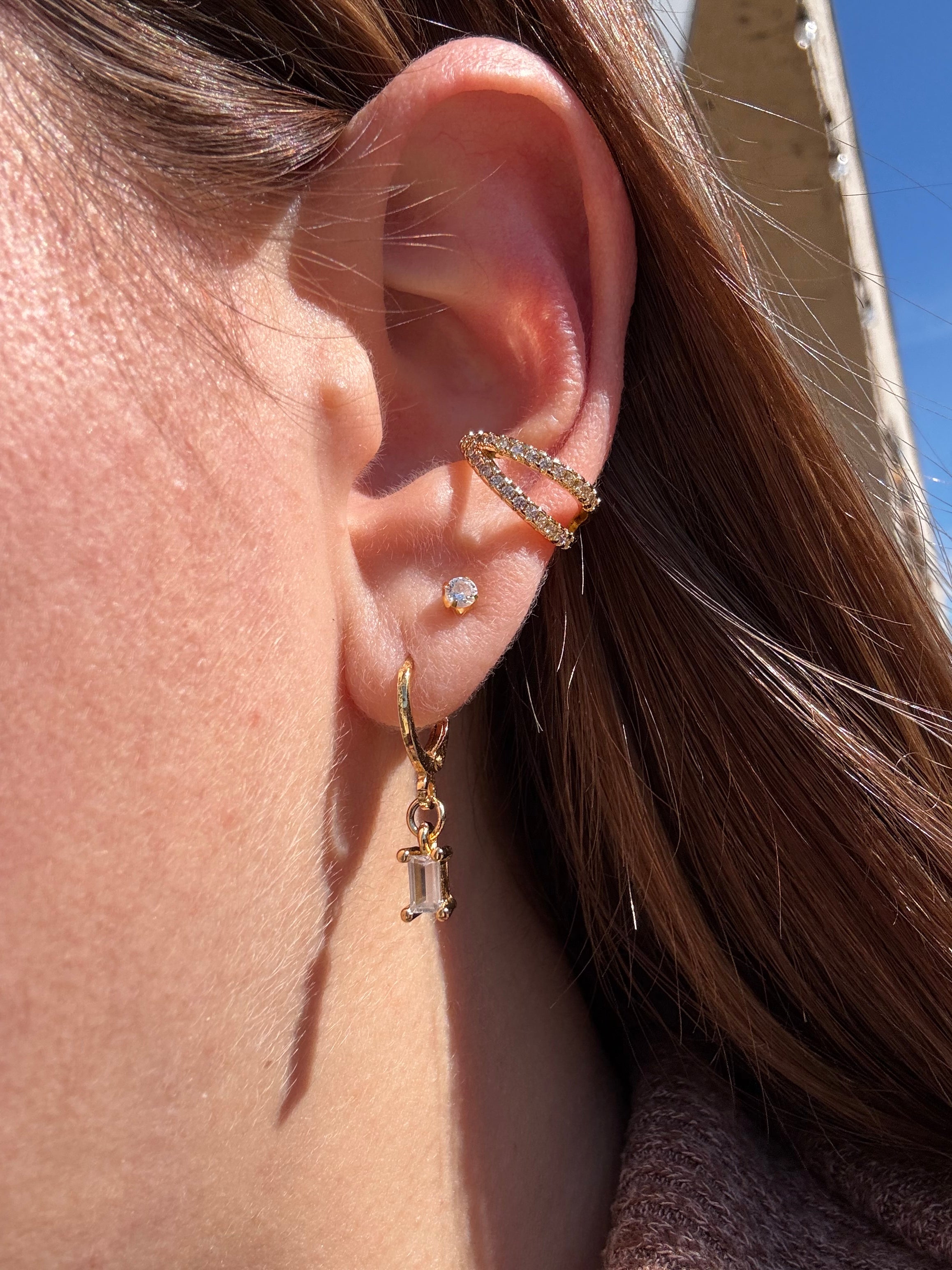 2 Layers Zircon Style Ear Cuff