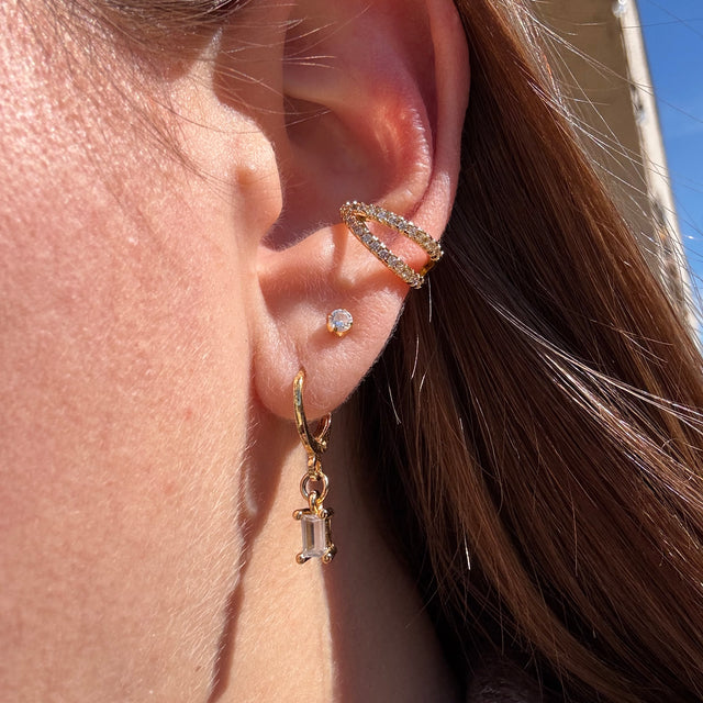 2 Layers Zircon Style Ear Cuff