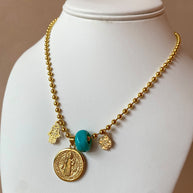 Saint Benedict and Luck 🍀  Necklace