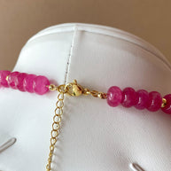 Fucsia Morganita Beads Necklace