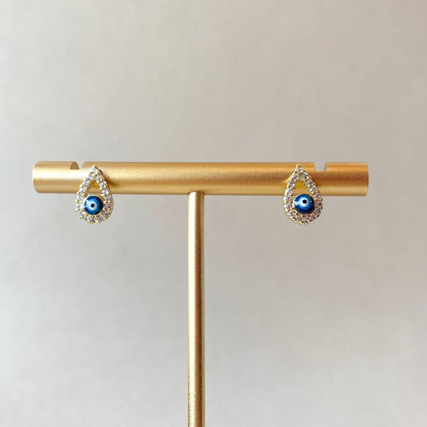 Evil Eye Drop Shape Earrings