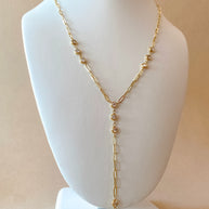 Large Bow tie Crystal Style Steel Necklace
