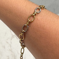 Silver & Gold Links Bracelet