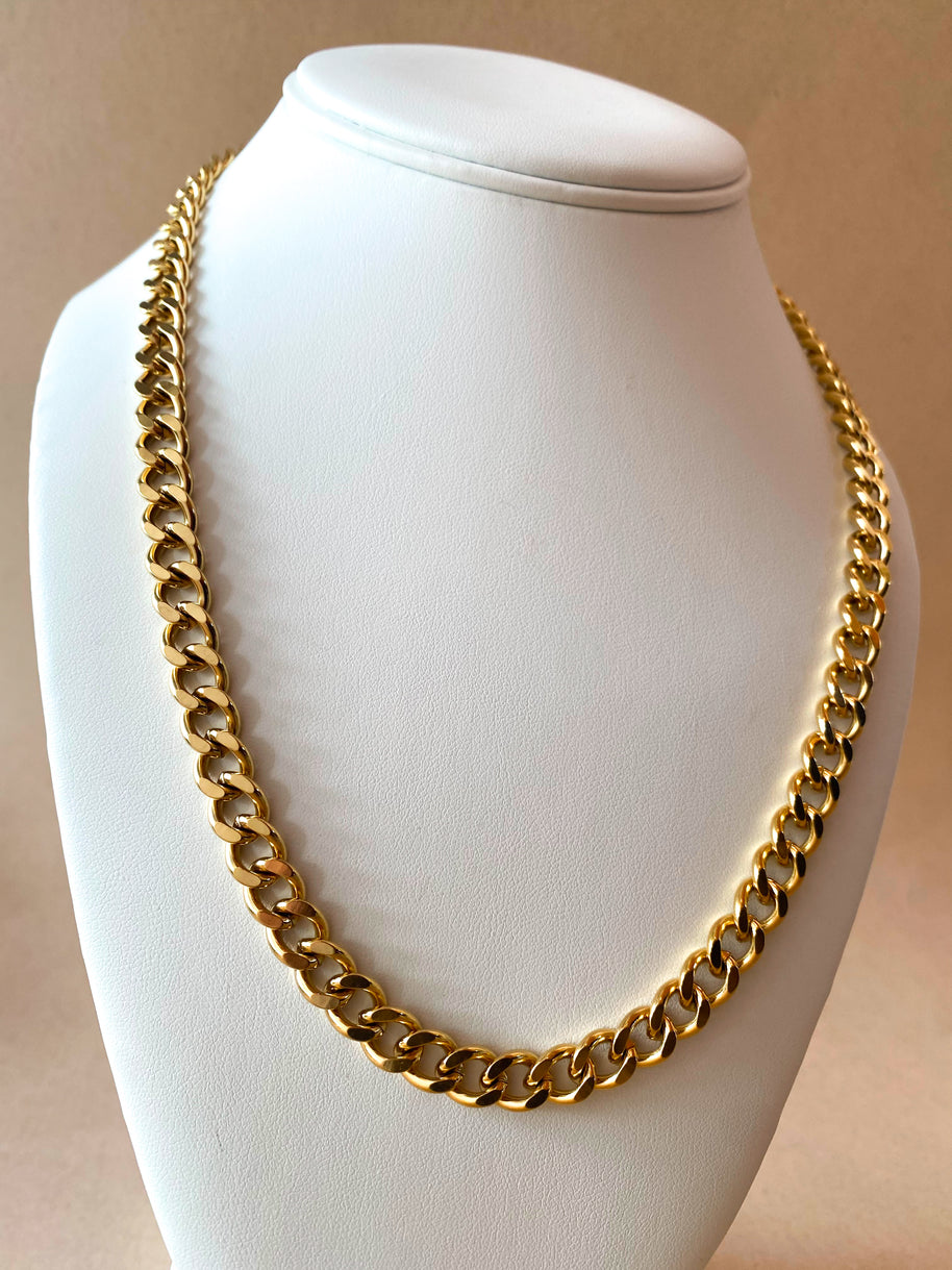 Golden Big Links Men Large Steel Necklace