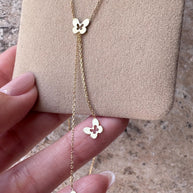 Butterfly Chain 18k Italian Gold Necklace