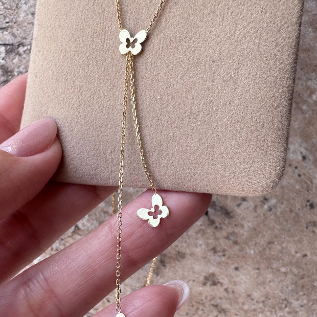 Butterfly Chain 18k Italian Gold Necklace
