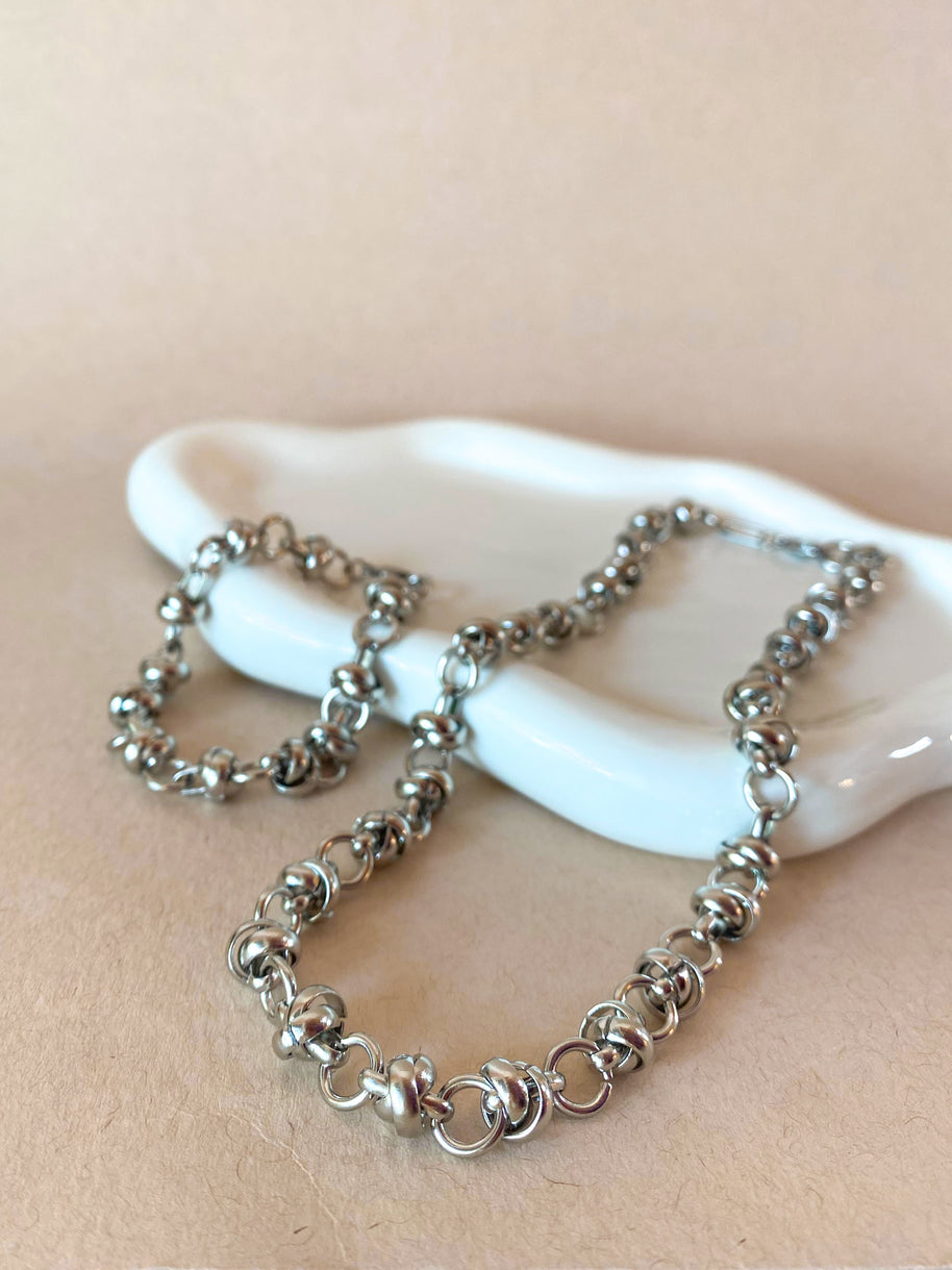 Silver Links Steel Necklace or Bracelet