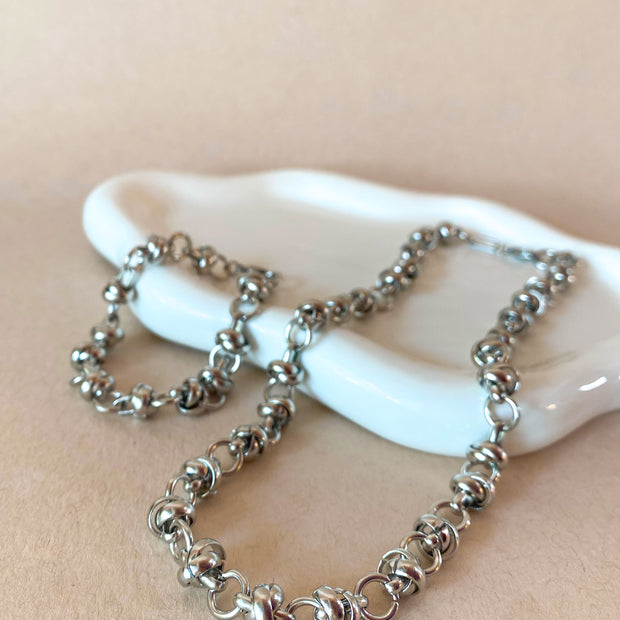 Silver Links Steel Necklace or Bracelet