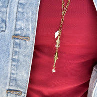 Large Fish & Coral Steel Necklace