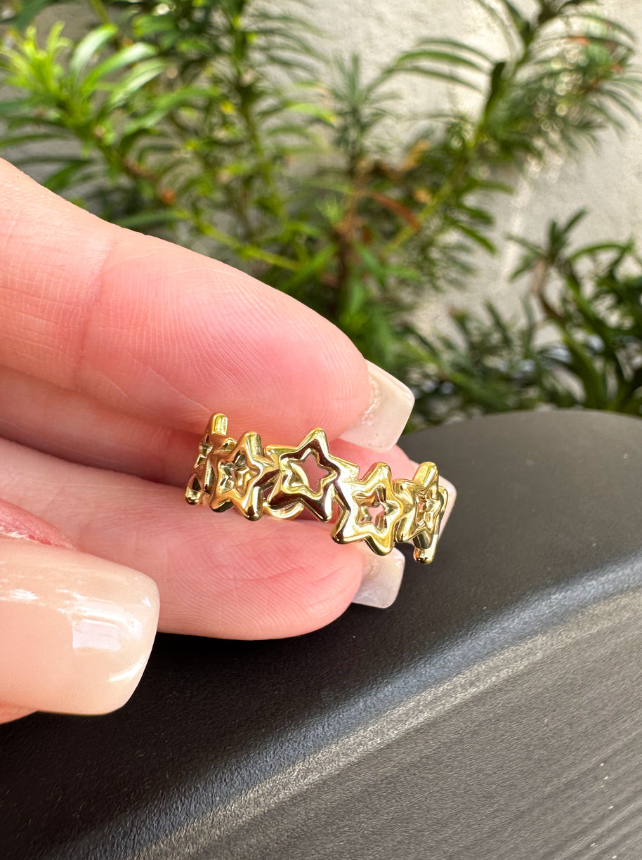 Stainless Steel Ring Star Shape