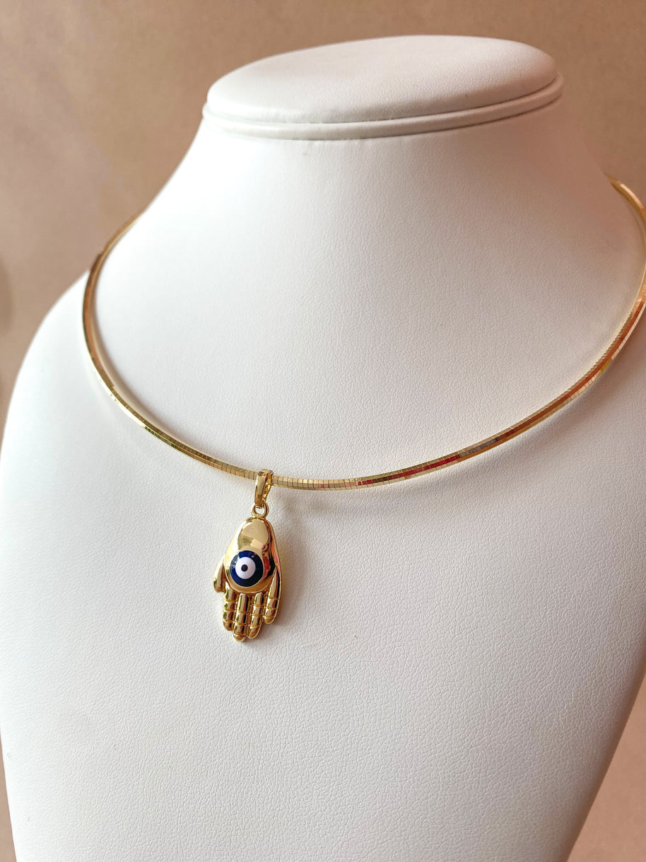 Hamsa with Evil Eye Choker Necklace