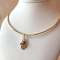 Hamsa with Evil Eye Choker Necklace