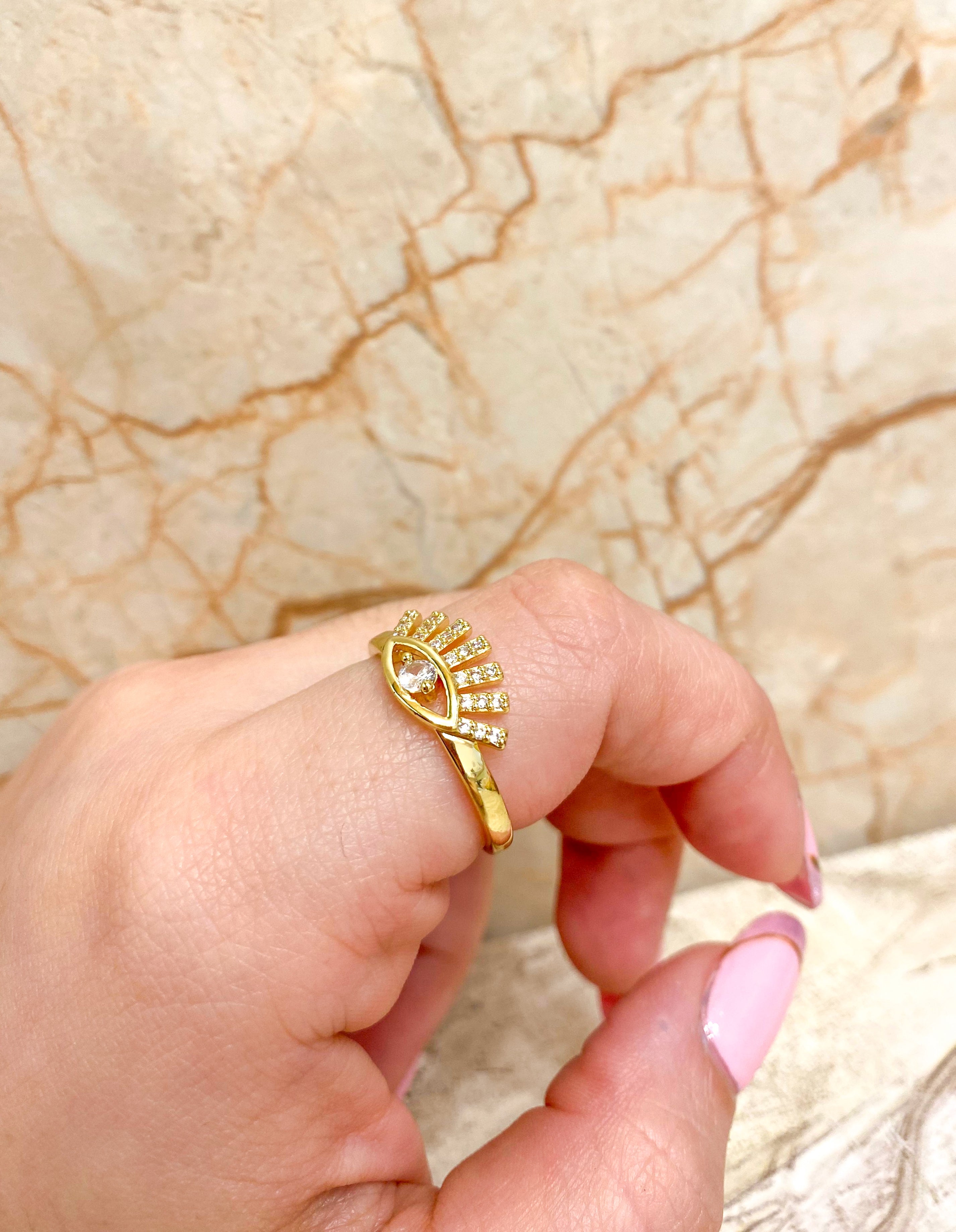 Evil Eye Zircon Ring