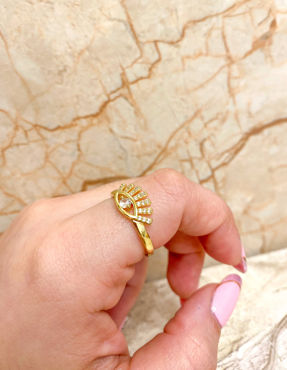 Evil Eye Zircon Ring