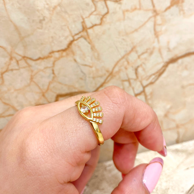 Evil Eye Zircon Ring