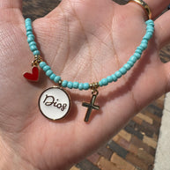 God Charms Turquoise Necklace