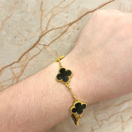 Black & White Clover Bracelets