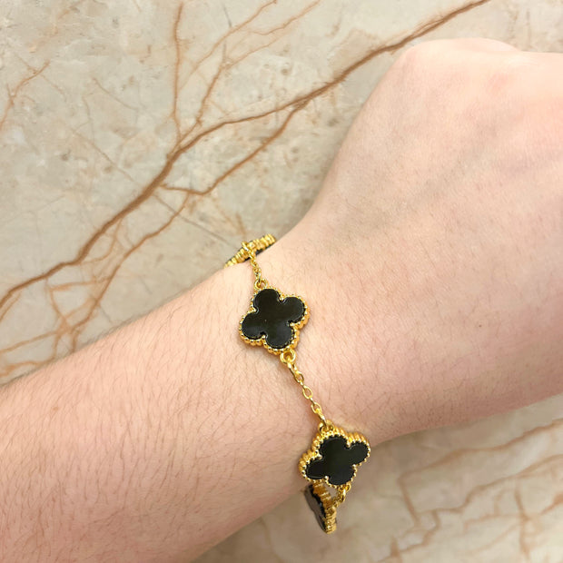 Black & White Clover Bracelets