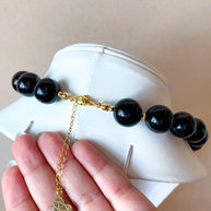 Black Acrylic Big Balls Necklace