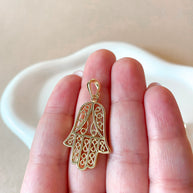 Big Hamsa Golden Style Charm
