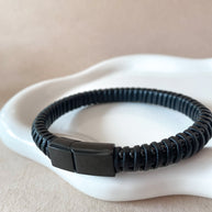 3 Different Styles of Men Leather Bracelets