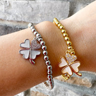 Pulseras Elásticas Tréboles Gold & Silver
