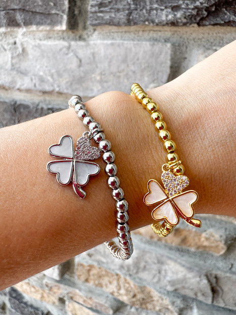 Pulseras Elásticas Tréboles Gold & Silver
