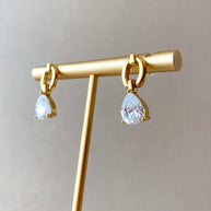 Large & Medium Drop Crystal Style Earrings