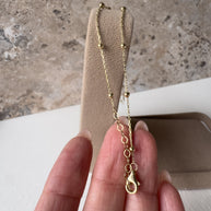 Hearts and Crystals 14k Solid Gold Necklace