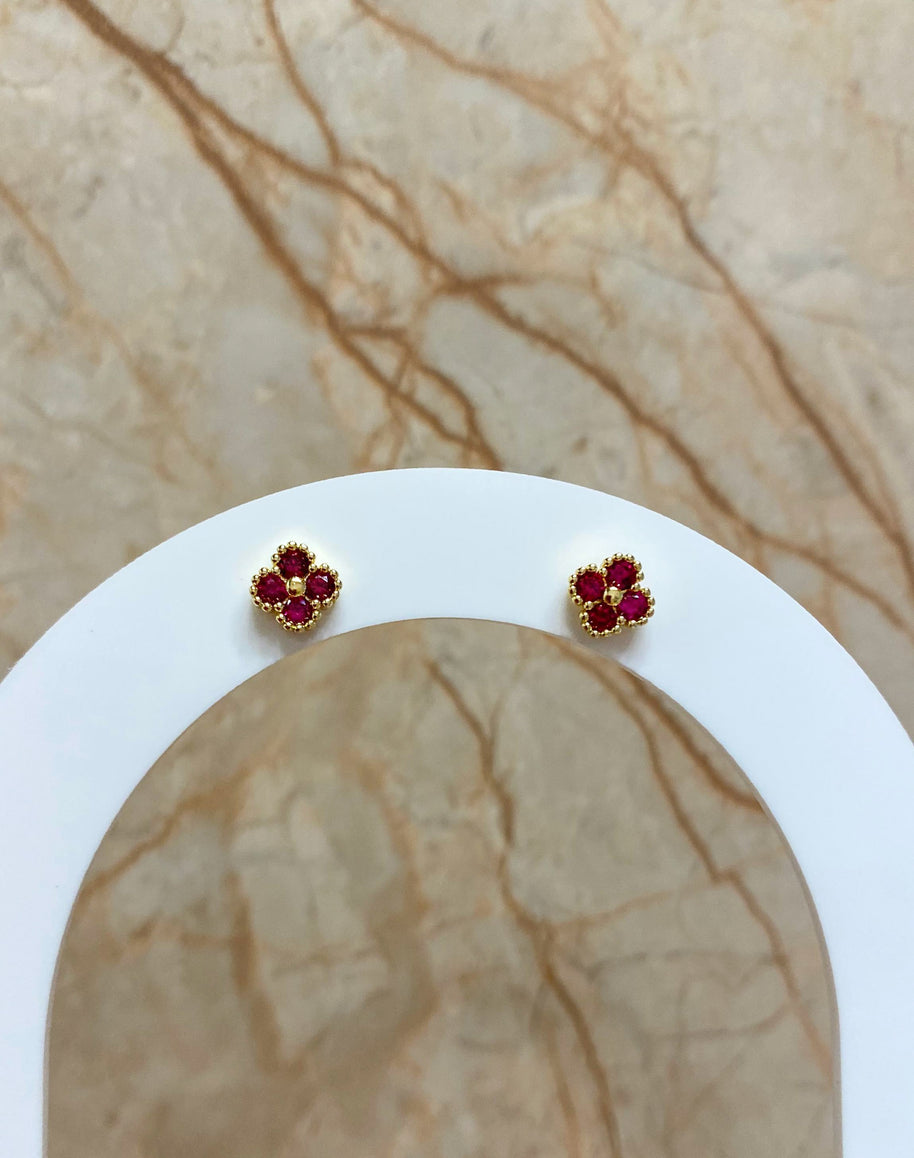 Mini Colorful Flowers Earrings